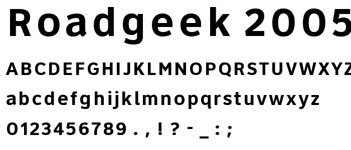 Roadgeek 2005 Series 5B font